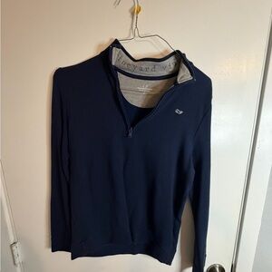 Vineyard Vines Navy Blue Zip Up Pullover Sweater Size Large